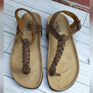 Modern Rebel footbed sandals women's size 9 (sw115)